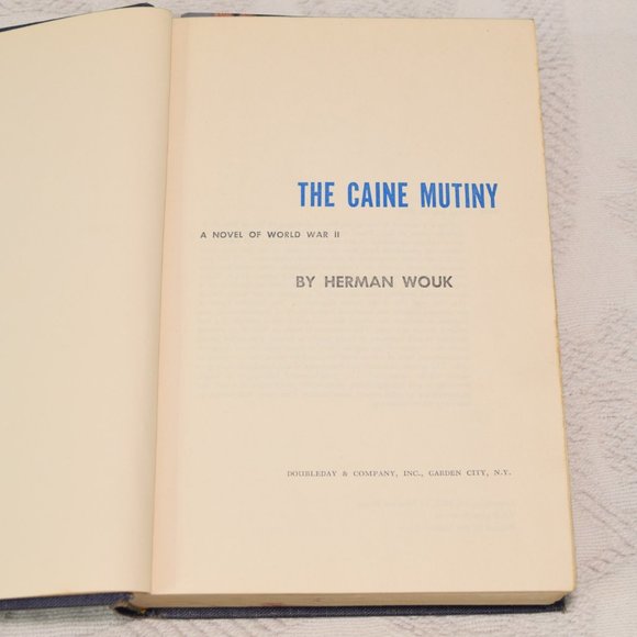 The Cane Mutiny Herman Wouk World War II Novel Hardcover Book Very Good 1951 - Picture 7 of 14